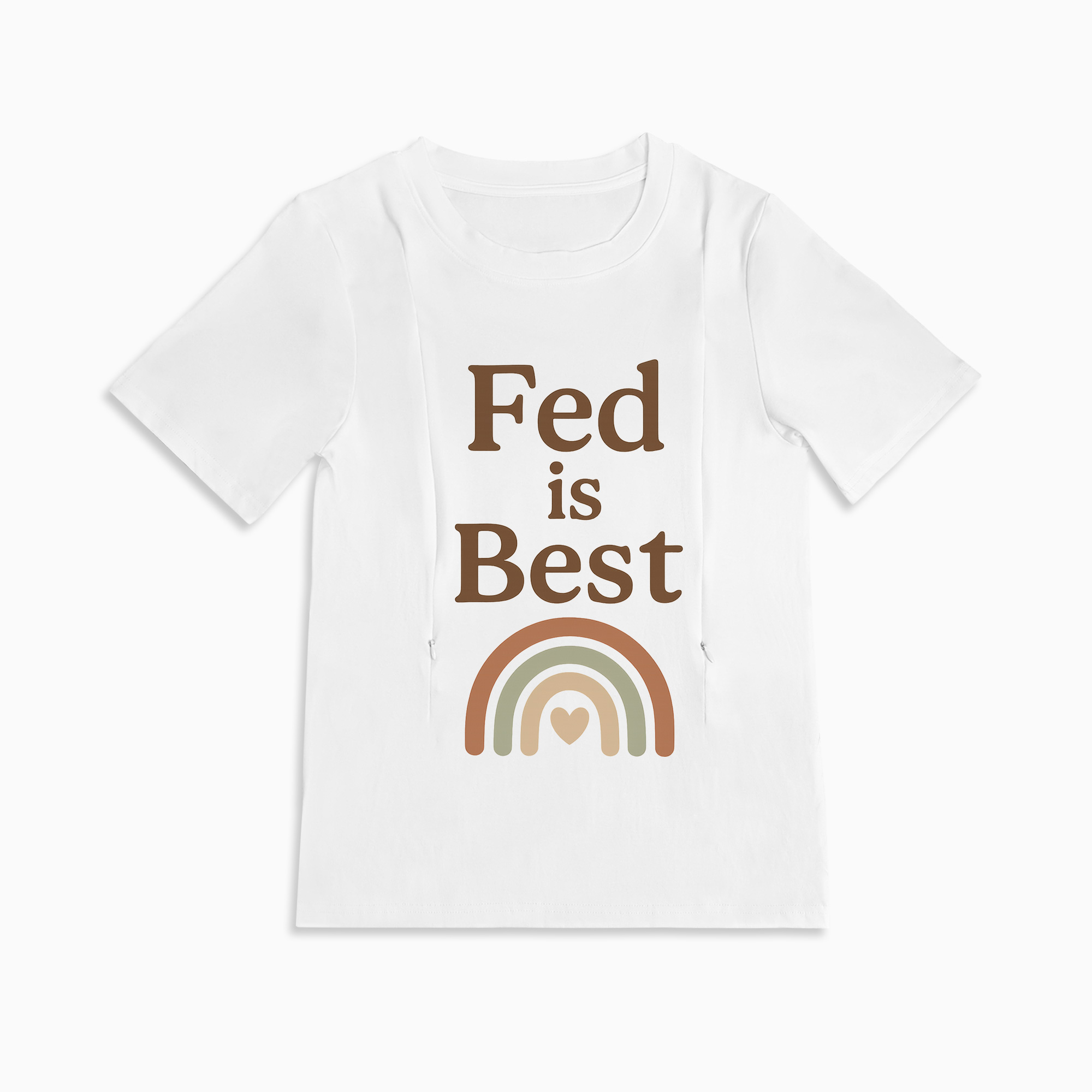 Fed Is Best Breastfeeding Top | Discreet Side Zip Nursing Access