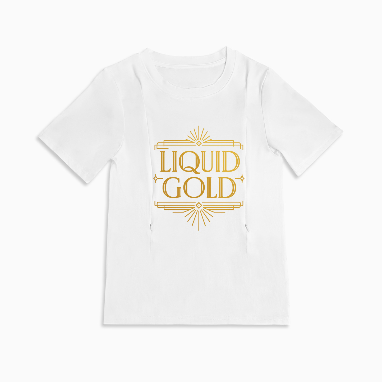 Liquid Gold Breastfeeding Top | Discreet Side Zip Nursing Access