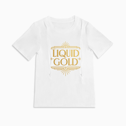 Liquid Gold Breastfeeding Top | Discreet Side Zip Nursing Access