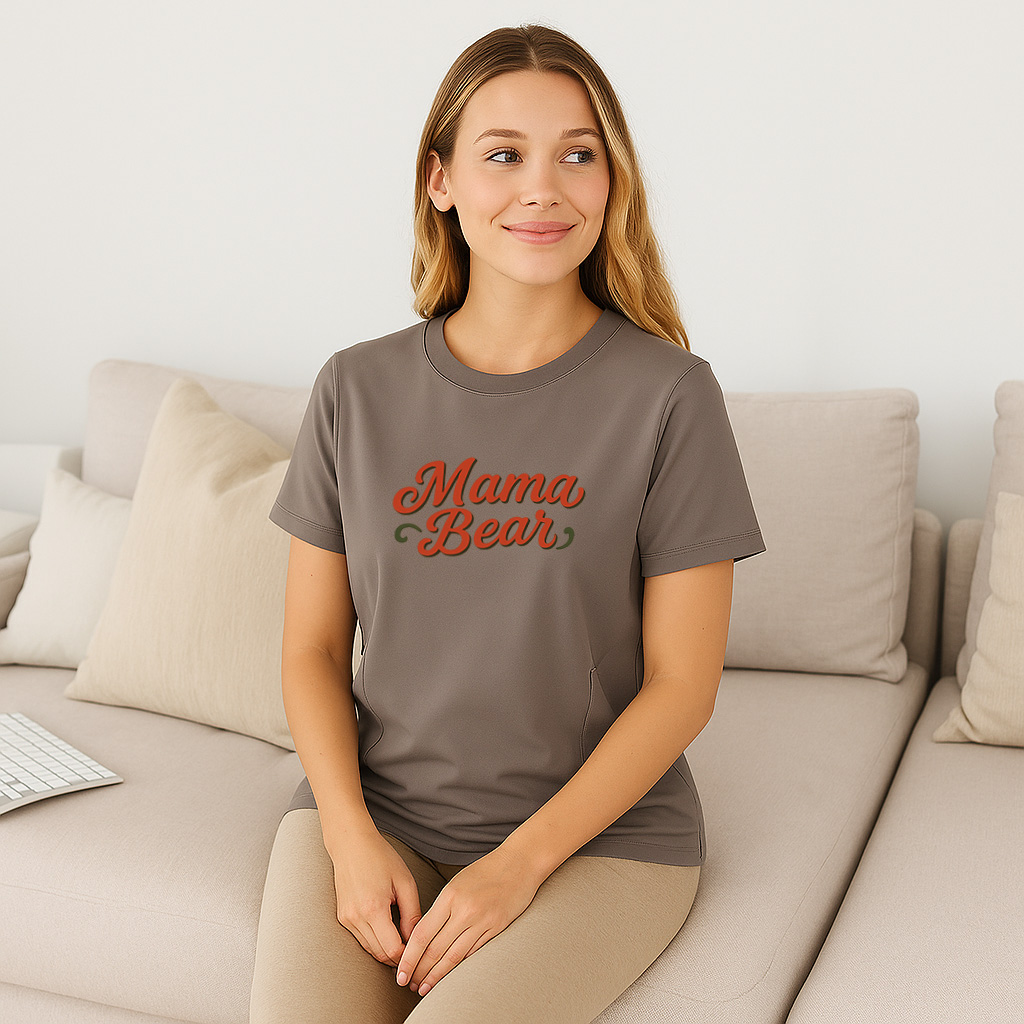 Stylish Mama Bear Nursing Tee | Hidden Zippers | Perfec | brand