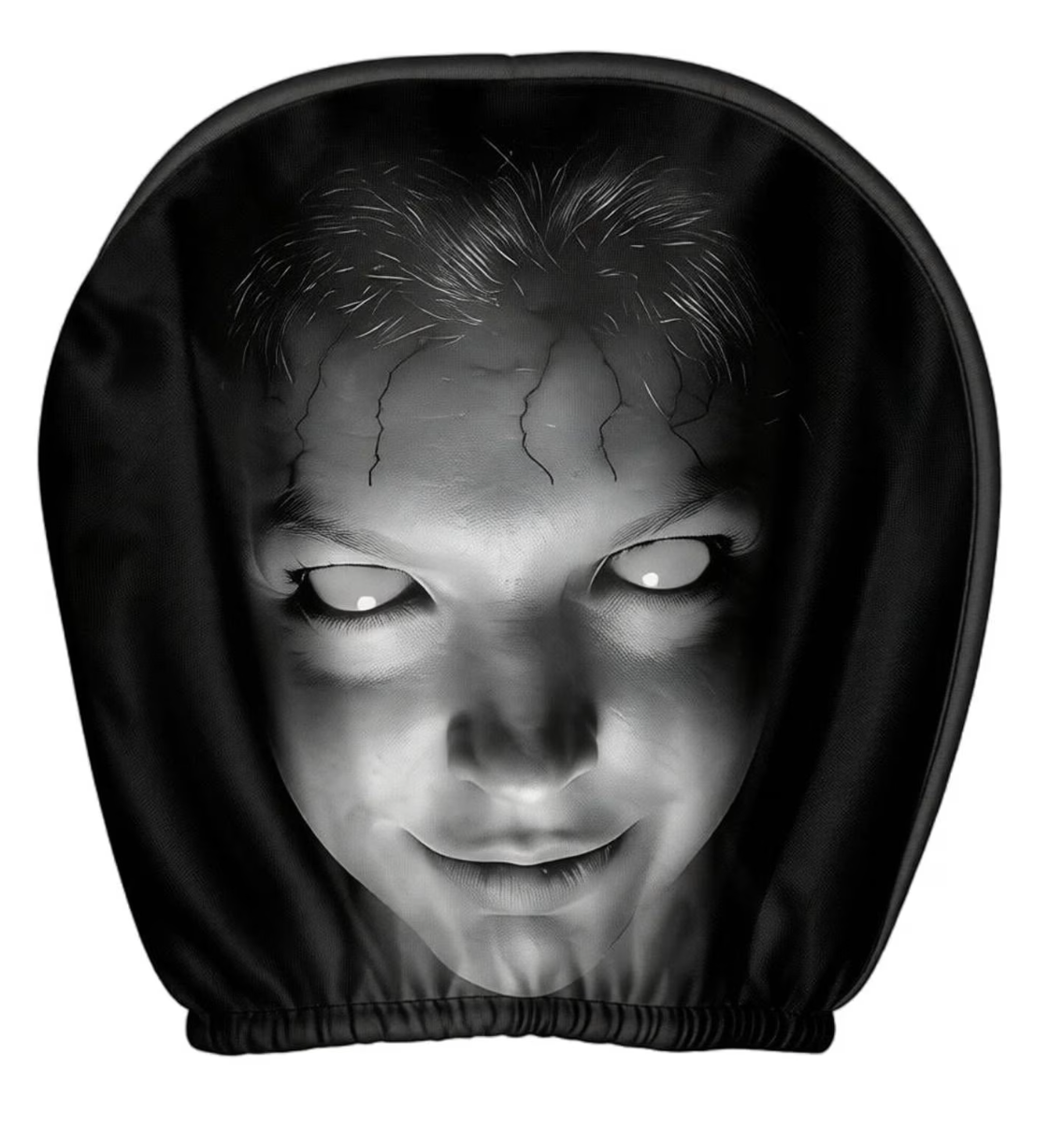 Creepy Haunted Face Halloween Car Headrest Covers