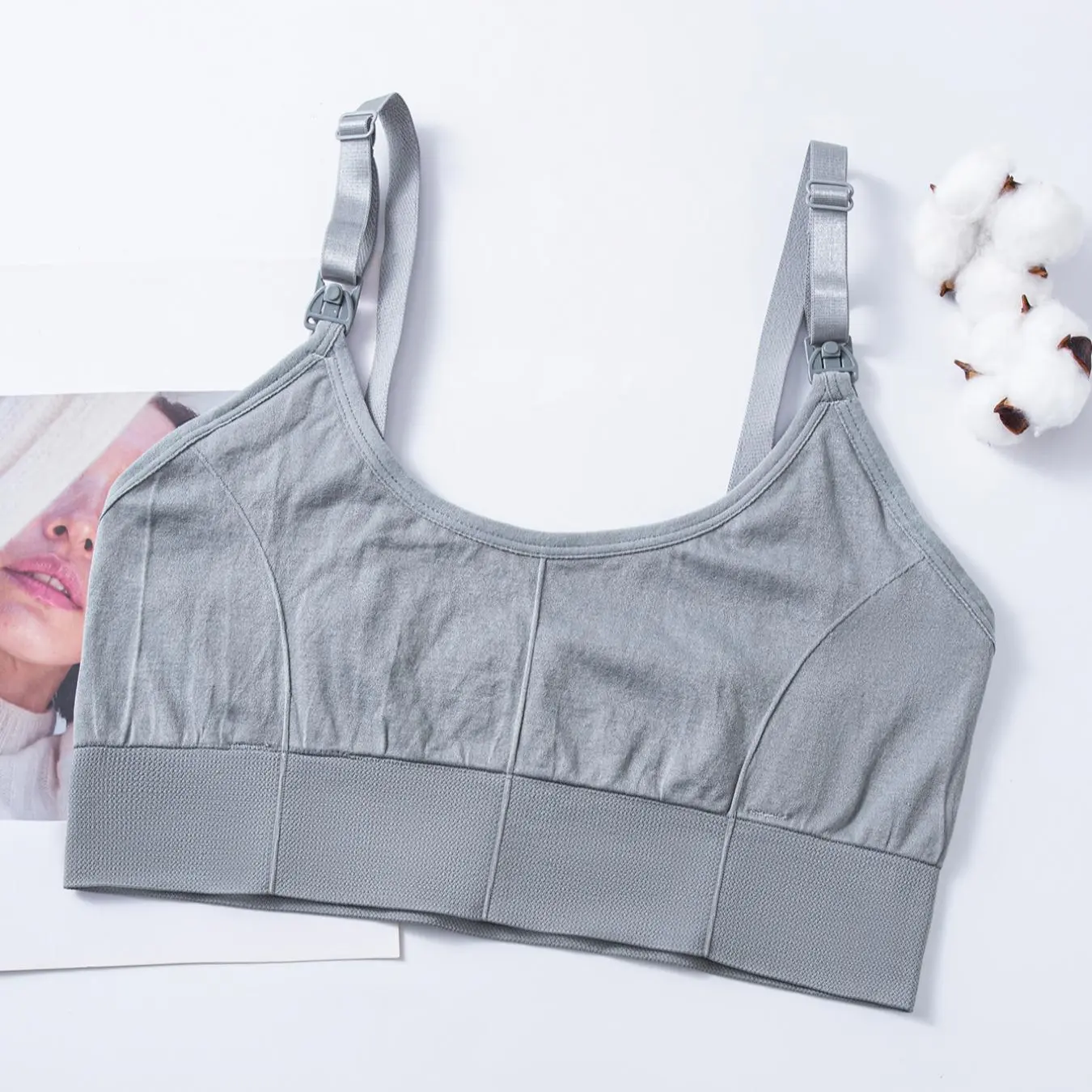 Front Opening Plus Size Seamless Feeding Bra