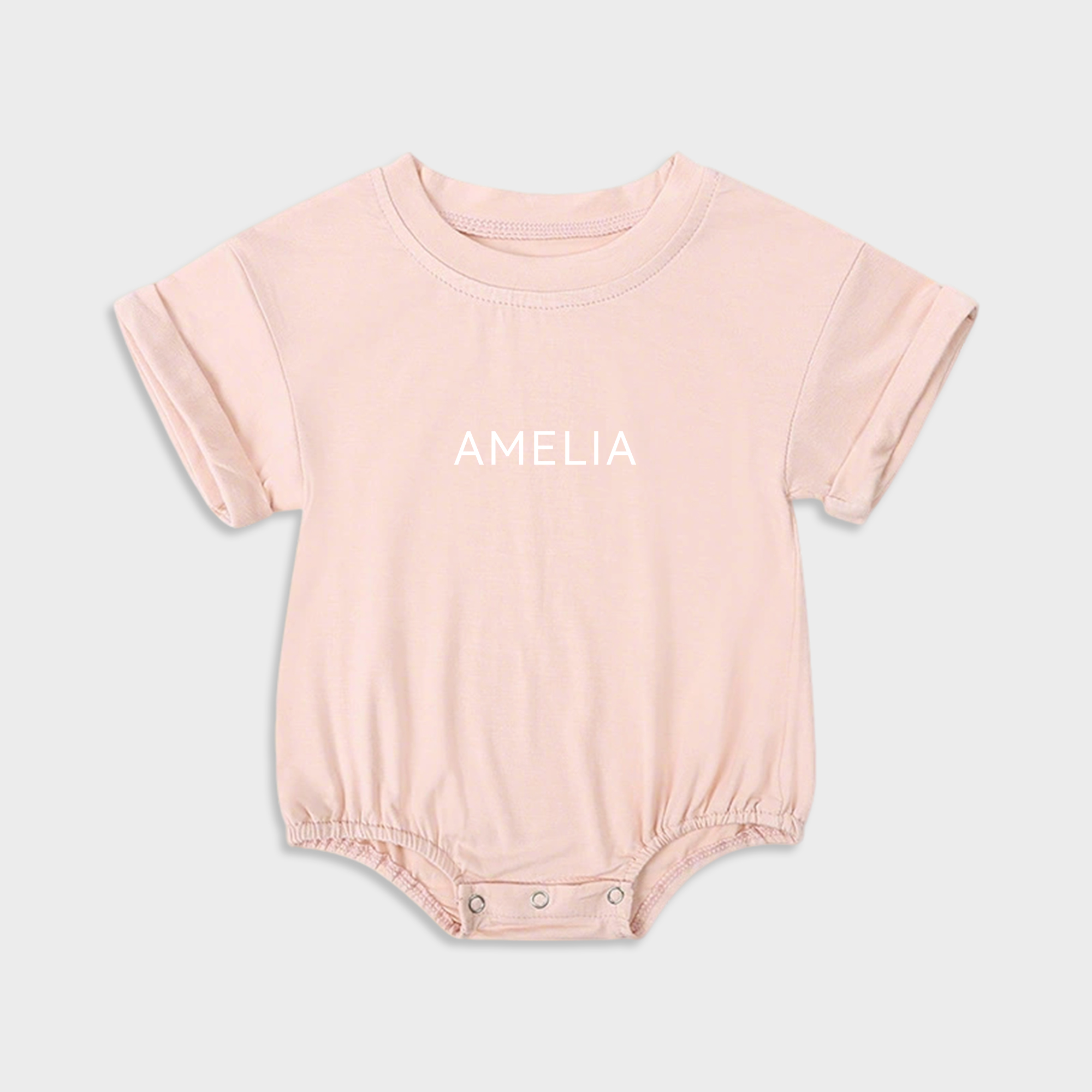 Personalized Short Sleeve Bubble Romper | Sweet & Sassy