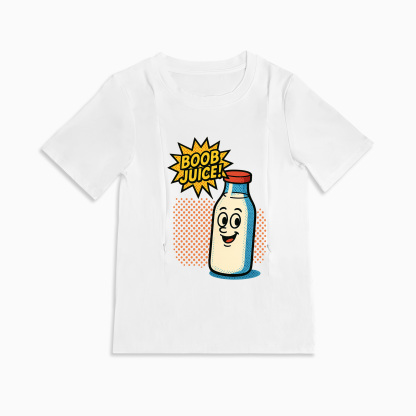 Boob Juice Graphic Tee for Moms | Hidden Zippers for Easy Nursing