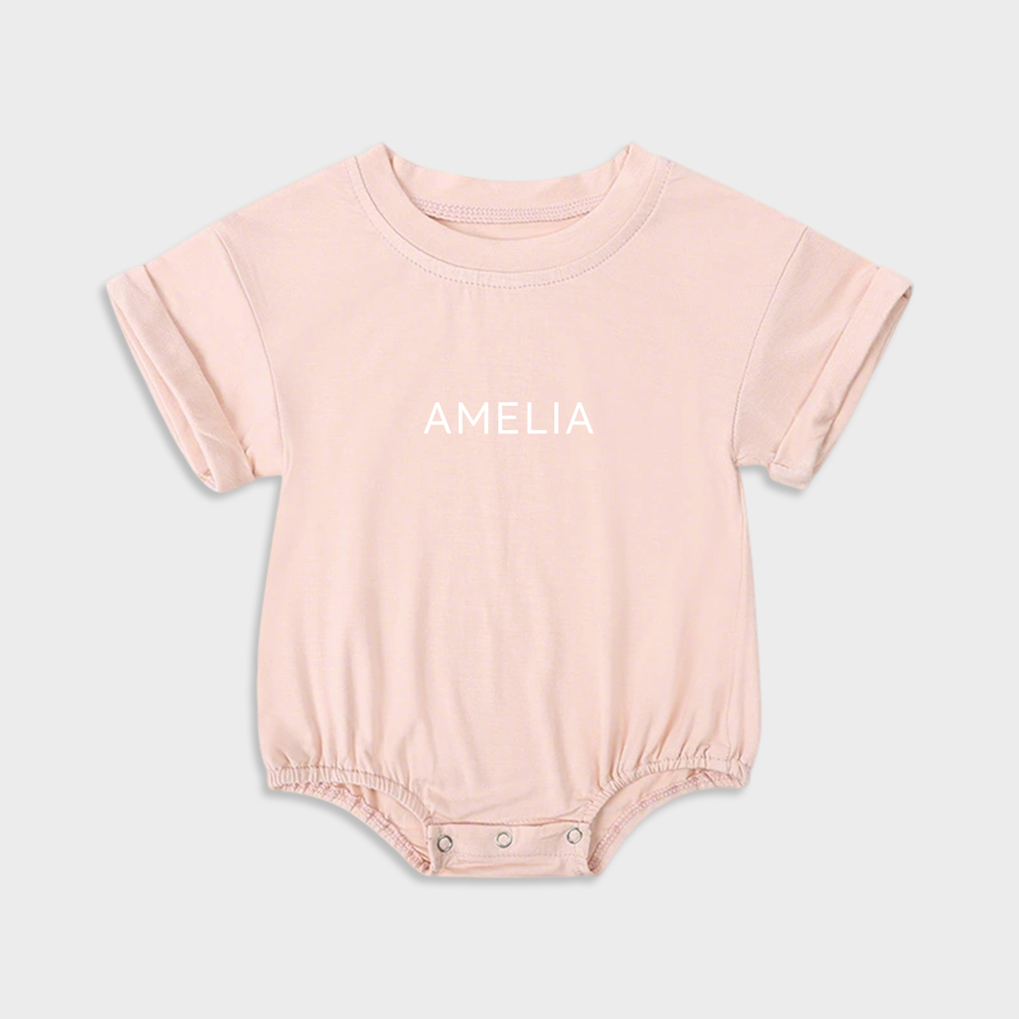 Personalized Short Sleeve Bubble Romper | Sweet & Sassy