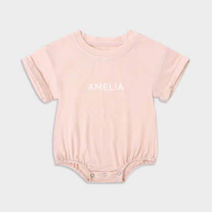 Personalized Short Sleeve Bubble Romper | Sweet & Sassy