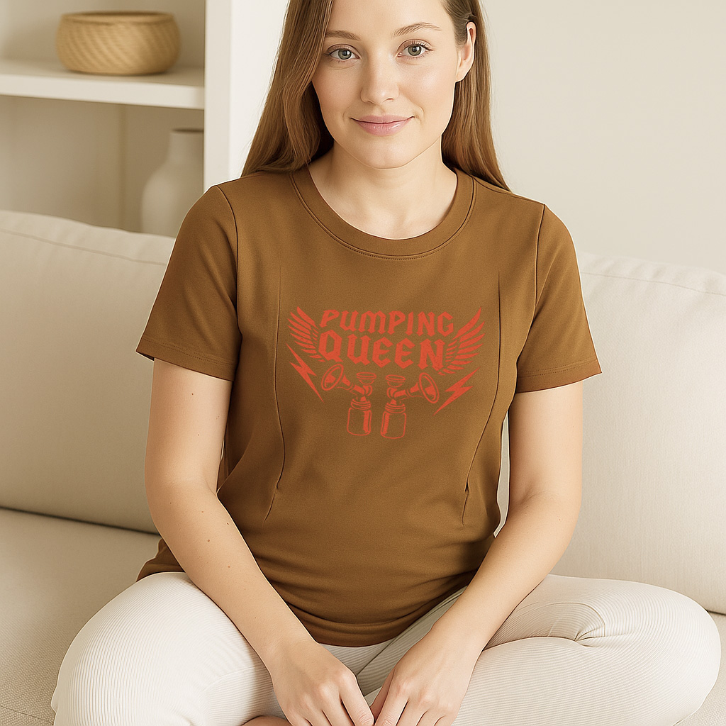 Empowering Pumping Top | Pumping Queen Tee | Easy Nursi | brand