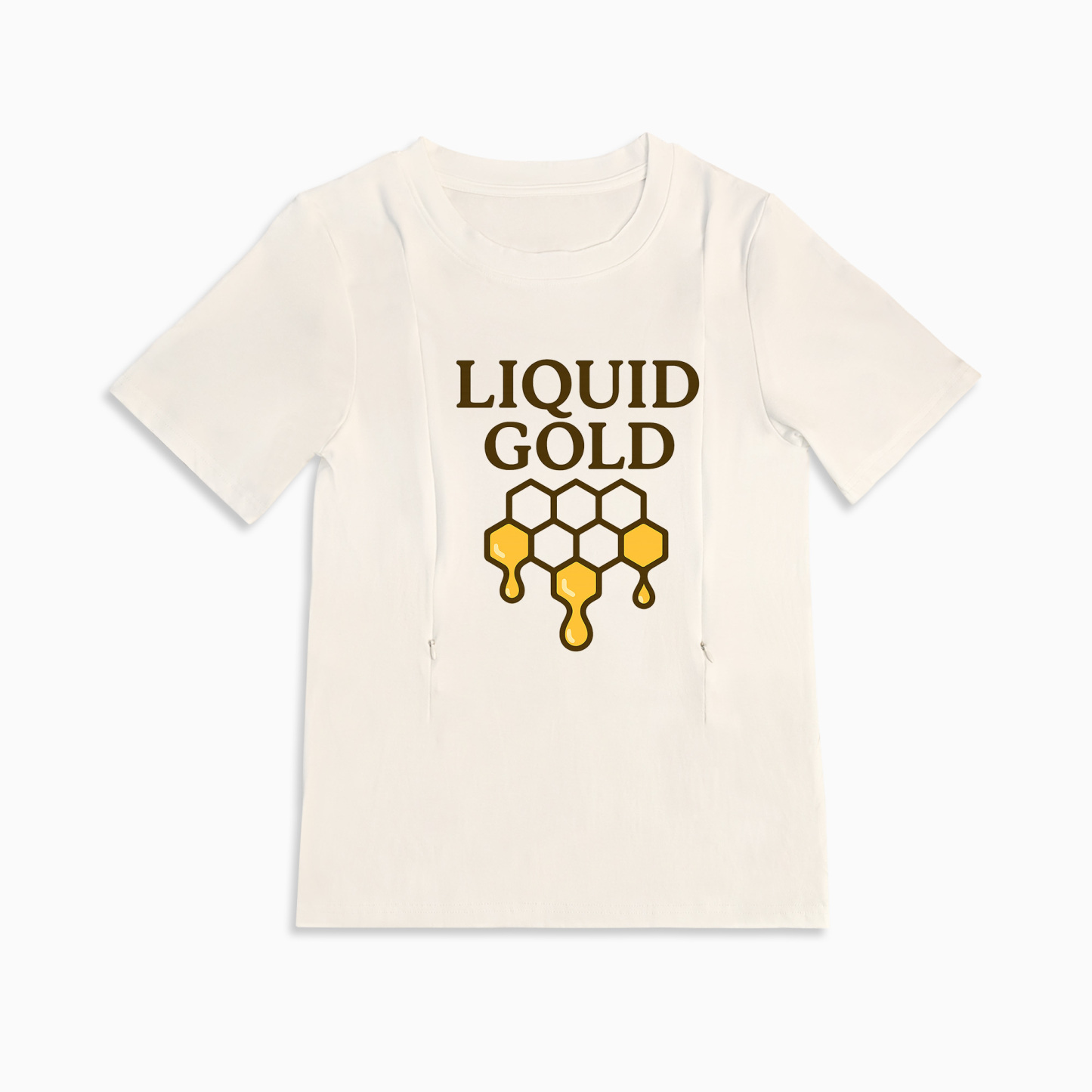 Liquid Gold Nursing Shirt | Baby Shower Gift | Side Zip Access