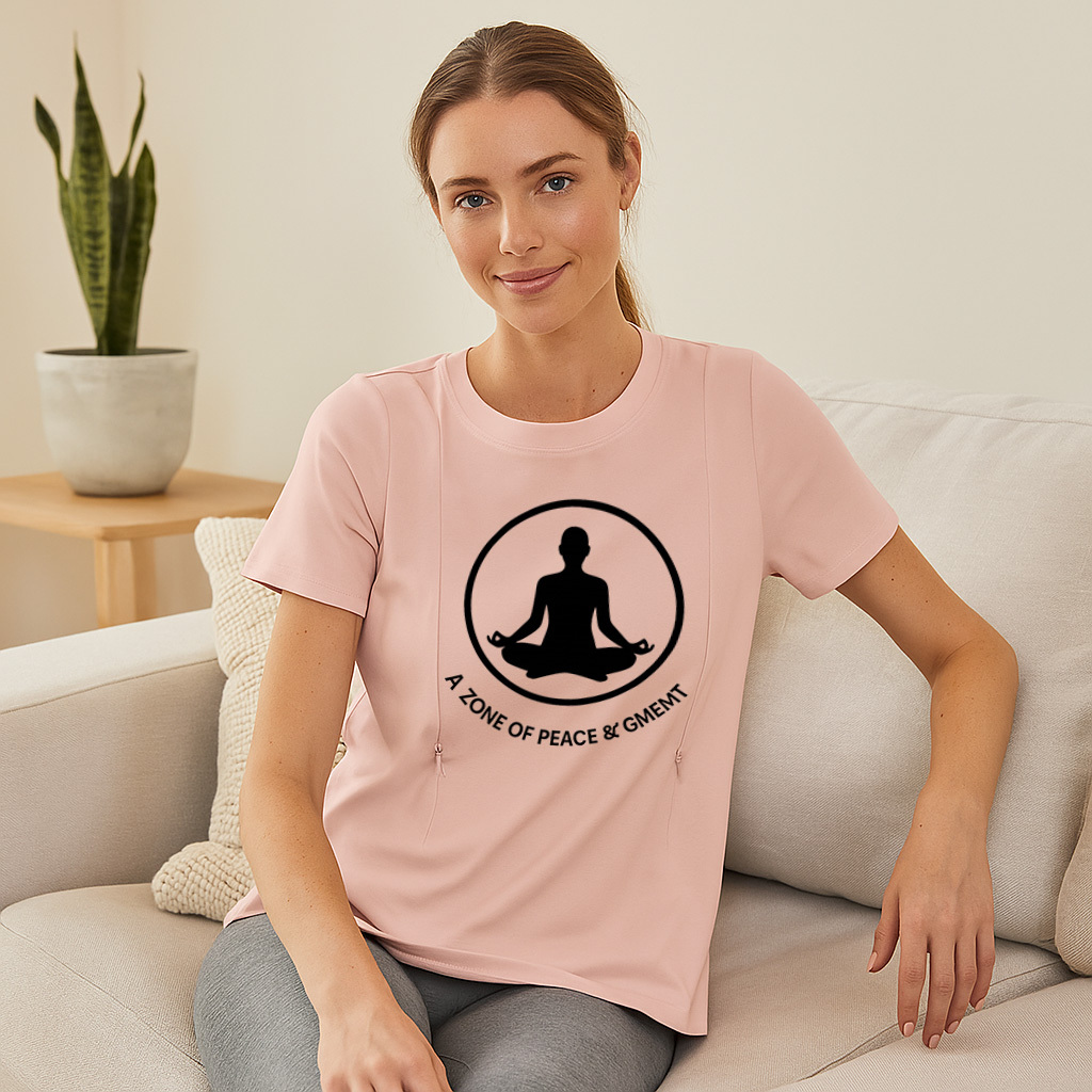 "No Judgement Zone" Slogan Tee | Functional Zipper for  | brand