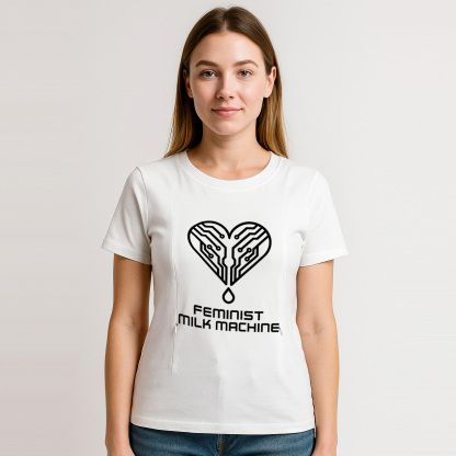 Feminist Milk Machine Breastfeeding Tee | Hidden Zipper | brand