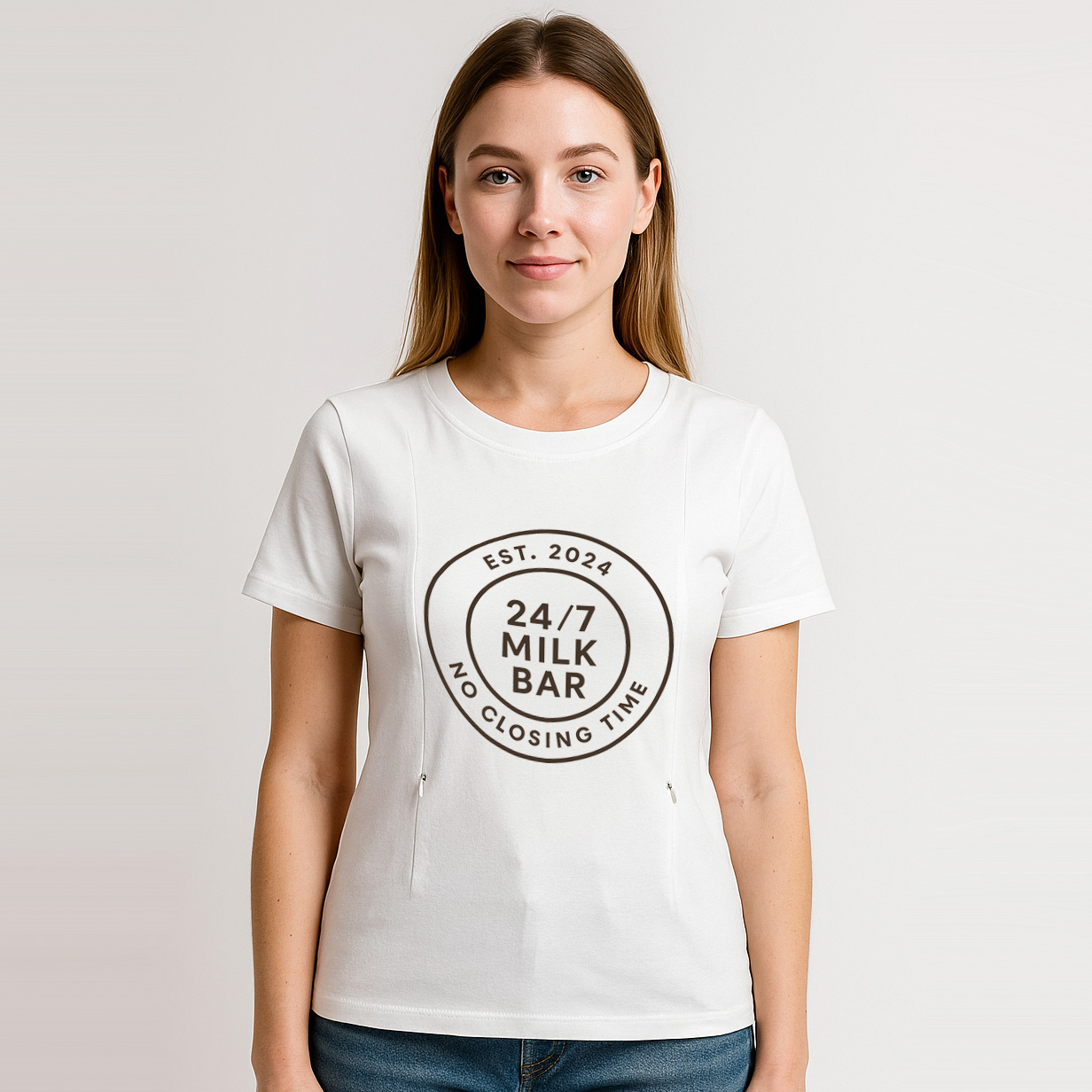 Side Zipper Breastfeeding Top | 24/7 Milk Bar | Comfy & Cute