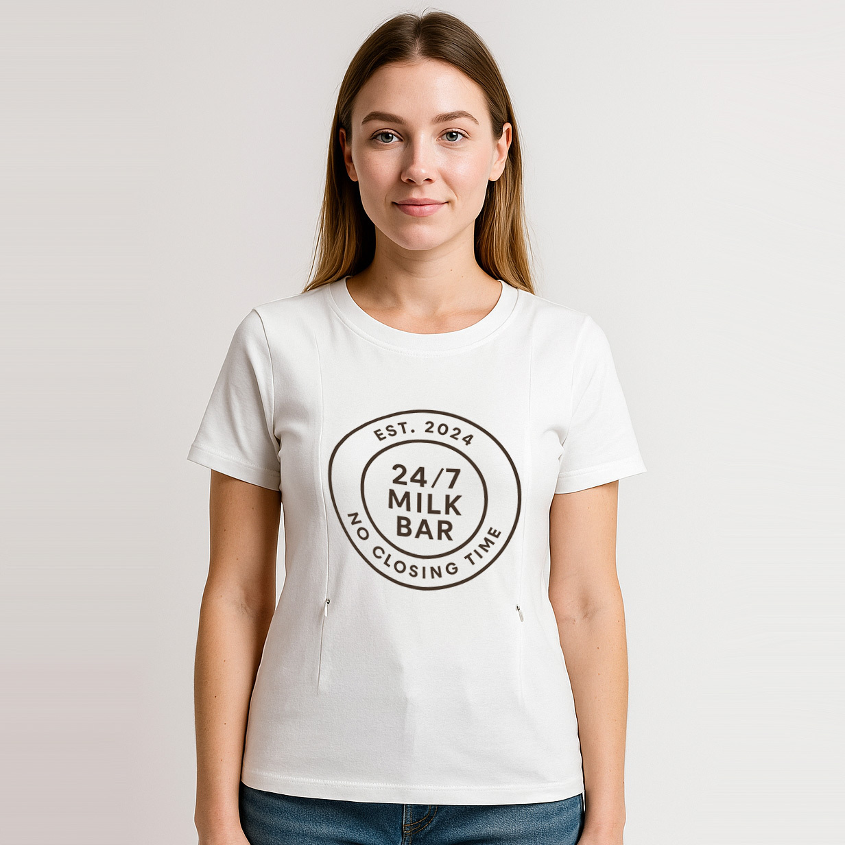 Side Zipper Breastfeeding Top | 24/7 Milk Bar | Comfy & Cute