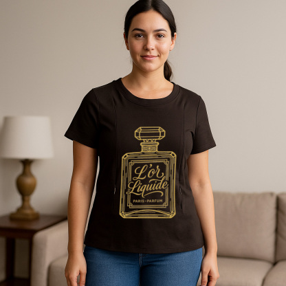 Liquid Gold Inside Breastfeeding Tee | Hidden Side Zipp | brand