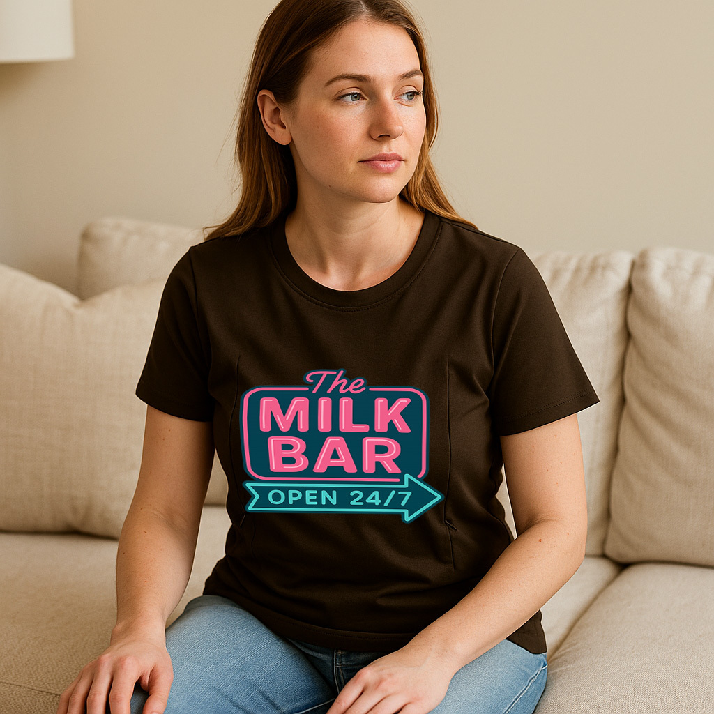 Breastfeeding T-Shirt with Zipper | Funny "Yes They're  | brand