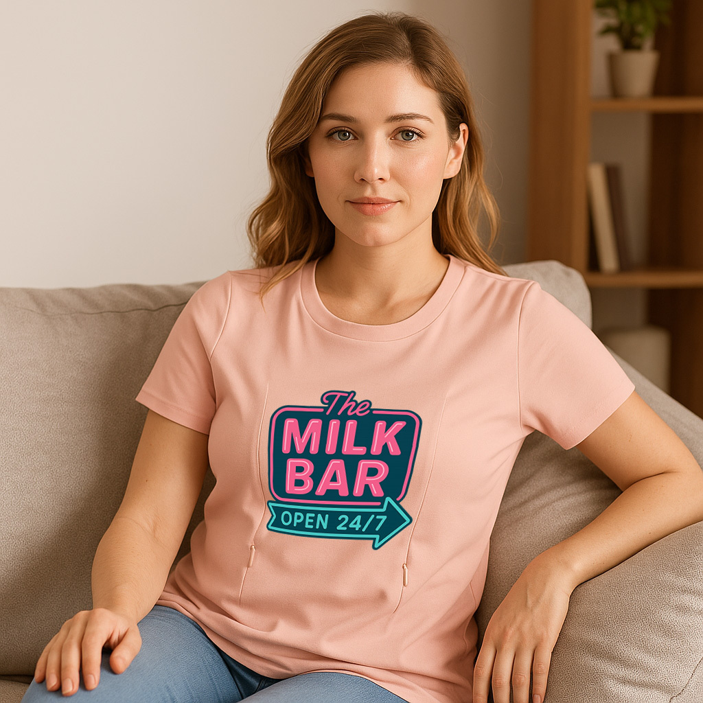 Breastfeeding T-Shirt with Zipper | Funny "Yes They're  | brand