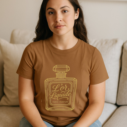 Liquid Gold Inside Breastfeeding Tee | Hidden Side Zipp | brand