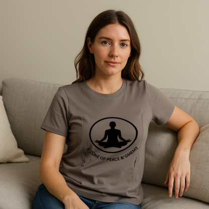 "No Judgement Zone" Slogan Tee | Functional Zipper for  | brand