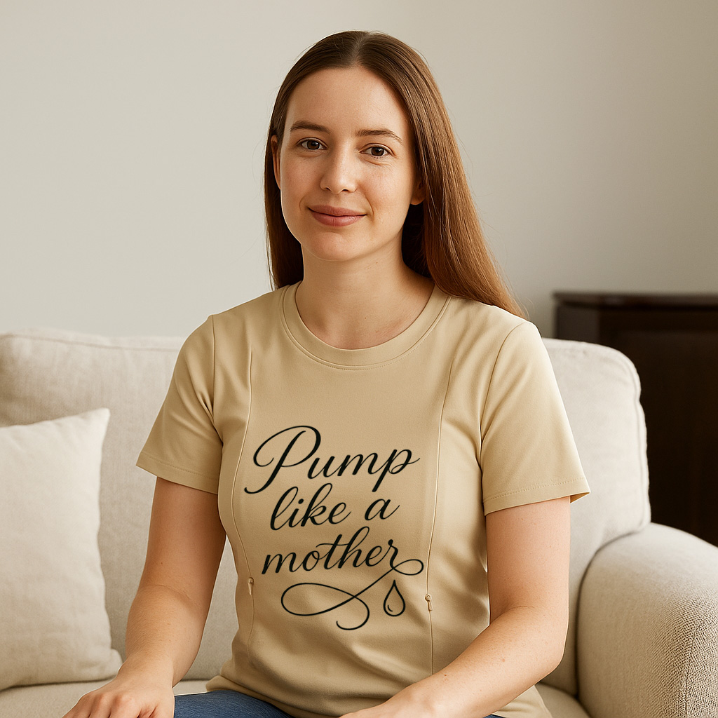 Pumping & Nursing Friendly Top | "Pump Like a Mother" Tee