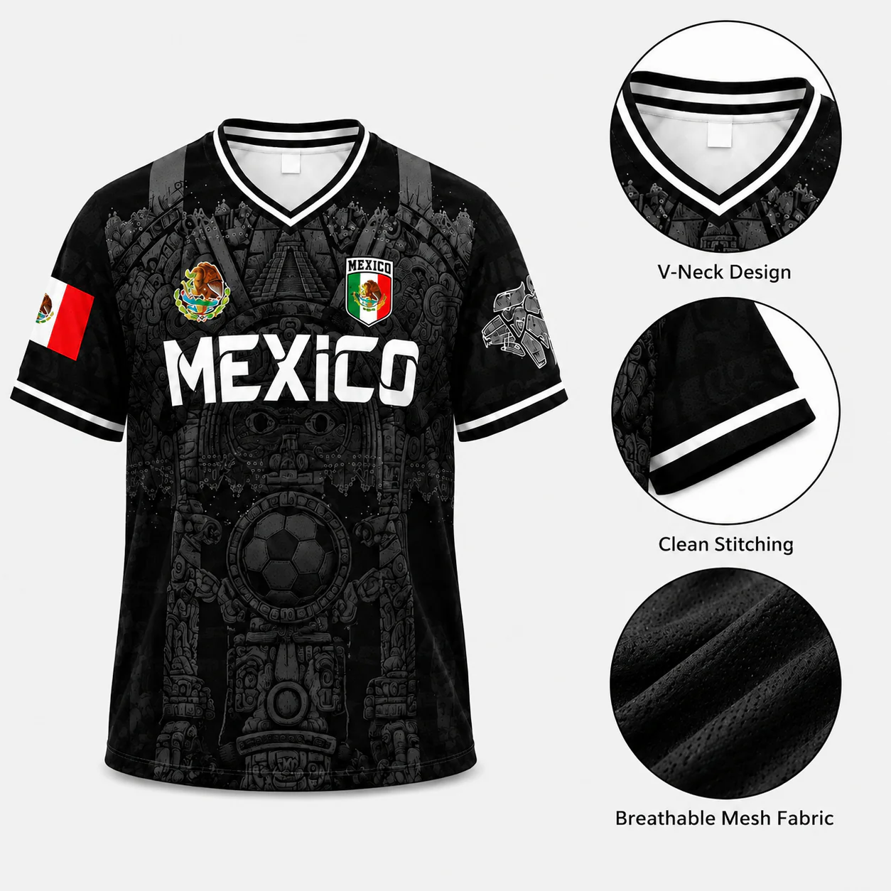 Mexico Aztec Blackout Jersey 2026 — Limited Edition El Tri Fan Shirt
