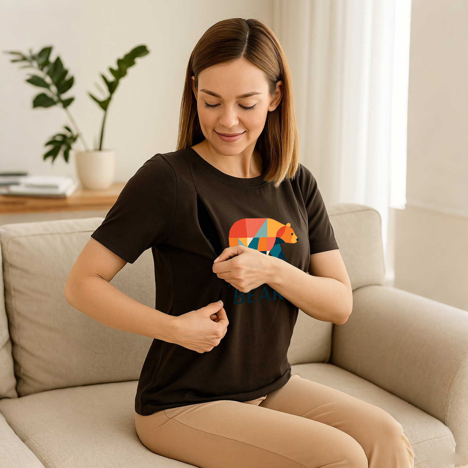 totkeeps Mama Bear Nursing Top | Effortless Zipper for  | brand