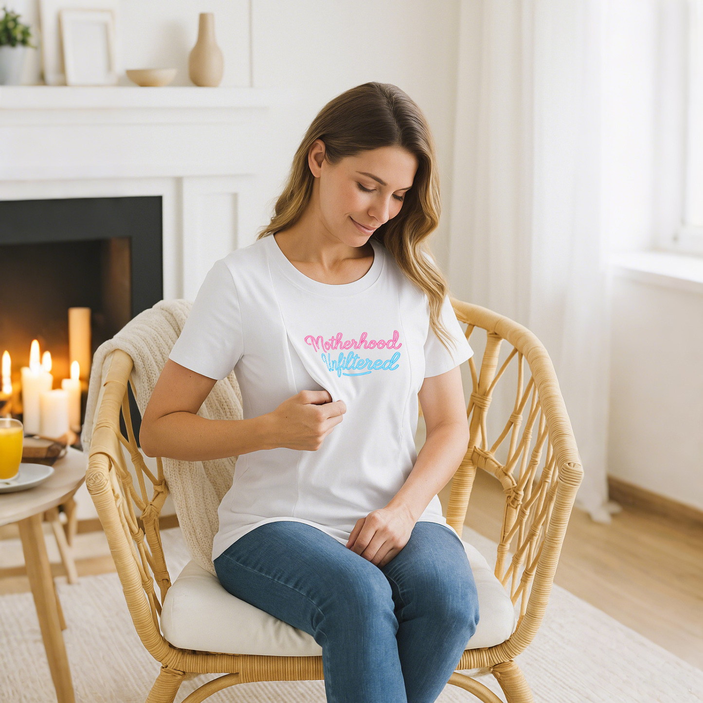 Motherhood Unfiltered Cotton Nursing Shirt | Discreet S | brand
