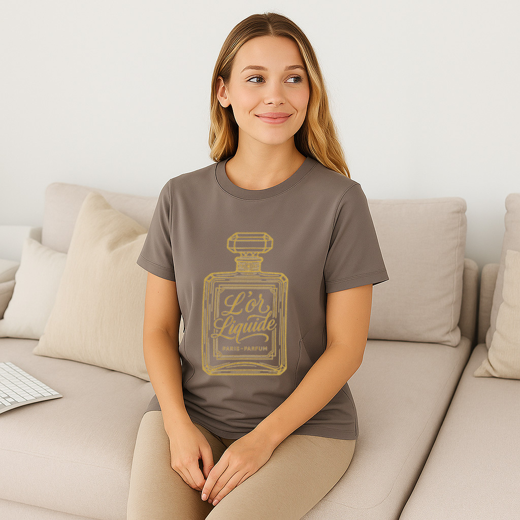 Liquid Gold Inside Breastfeeding Tee | Hidden Side Zipp | brand