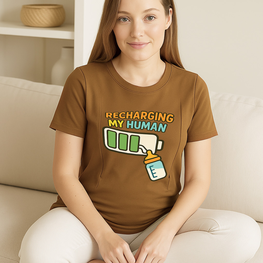 Breastfeeding T-Shirt with Zipper | I Make Milk Slogan  | brand