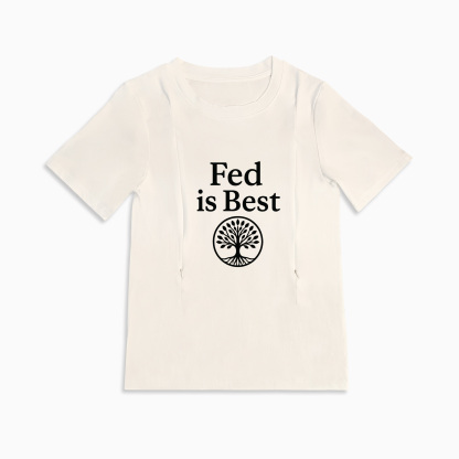 Supportive Mom Shirt "Fed Is Best" | Easy Feed Zipper Tee