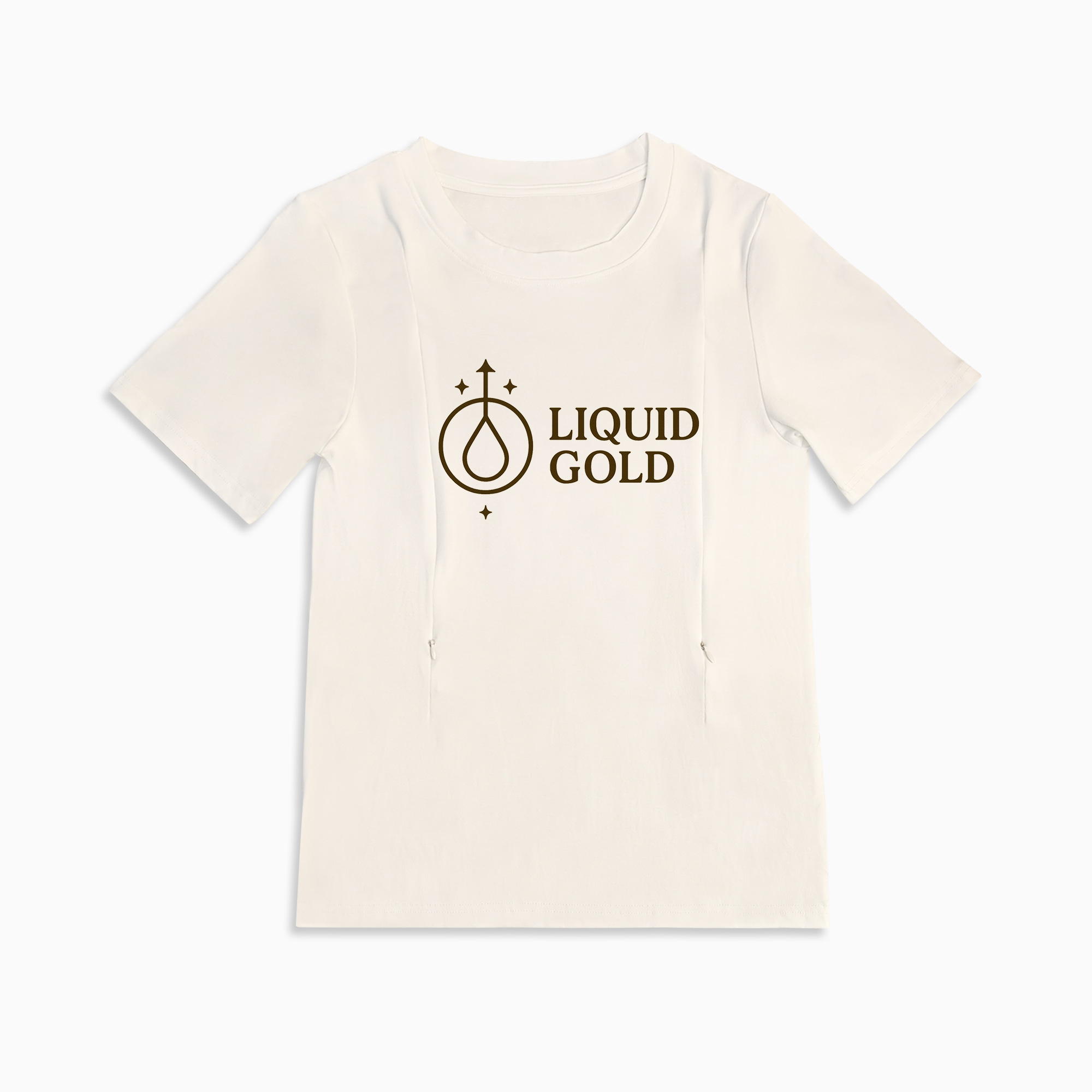 Funny Nursing Shirt "liquid Gold" | Easy Feed Zipper Tee