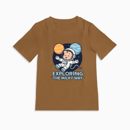 "The Milky Way" Slogan Tee | Functional Zipper for Easy Nursing