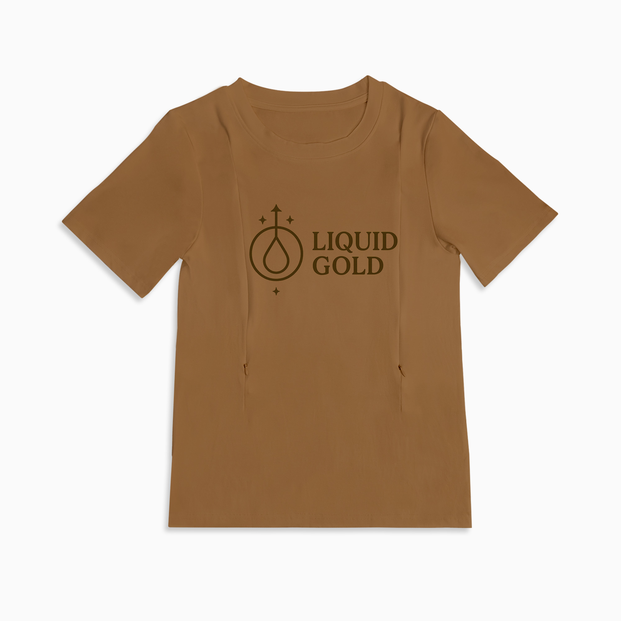 Funny Nursing Shirt "liquid Gold" | Easy Feed Zipper Tee