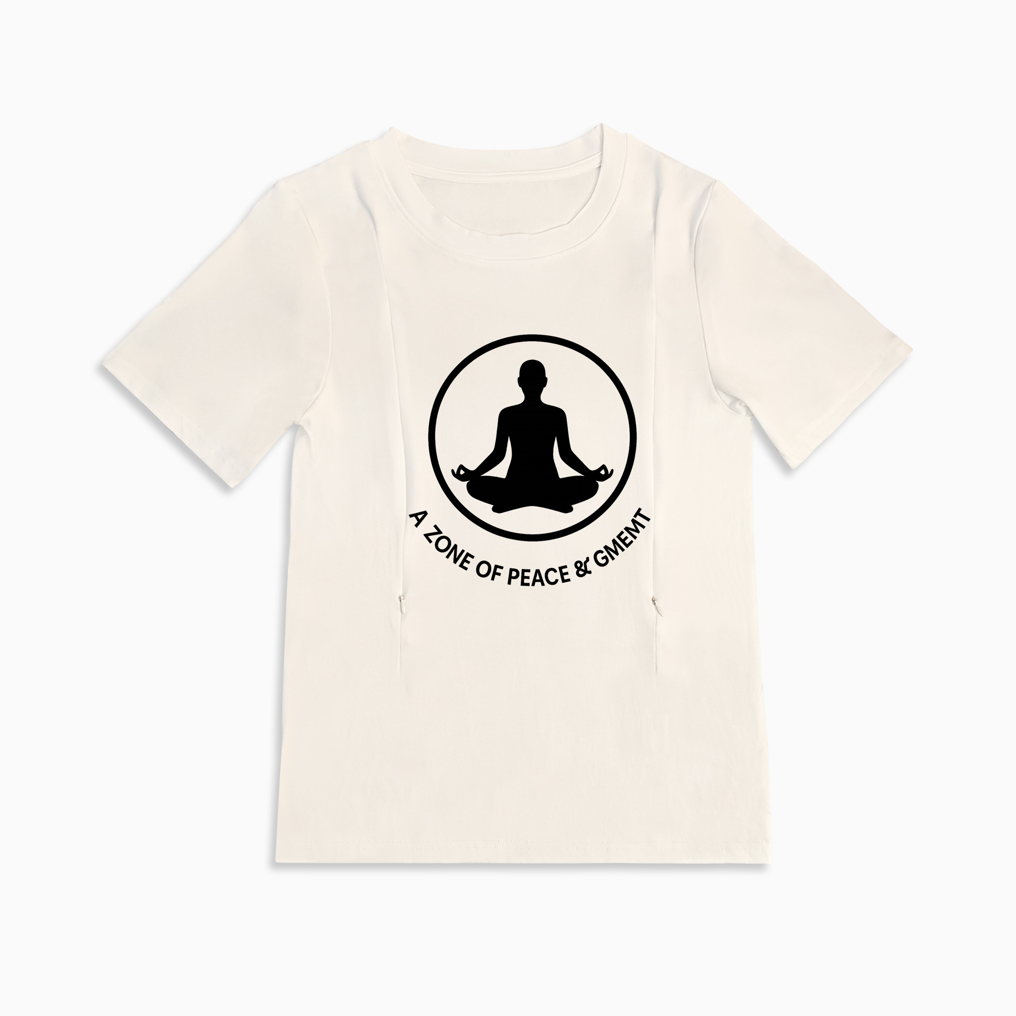 "No Judgement Zone" Slogan Tee | Functional Zipper for Easy Nursing