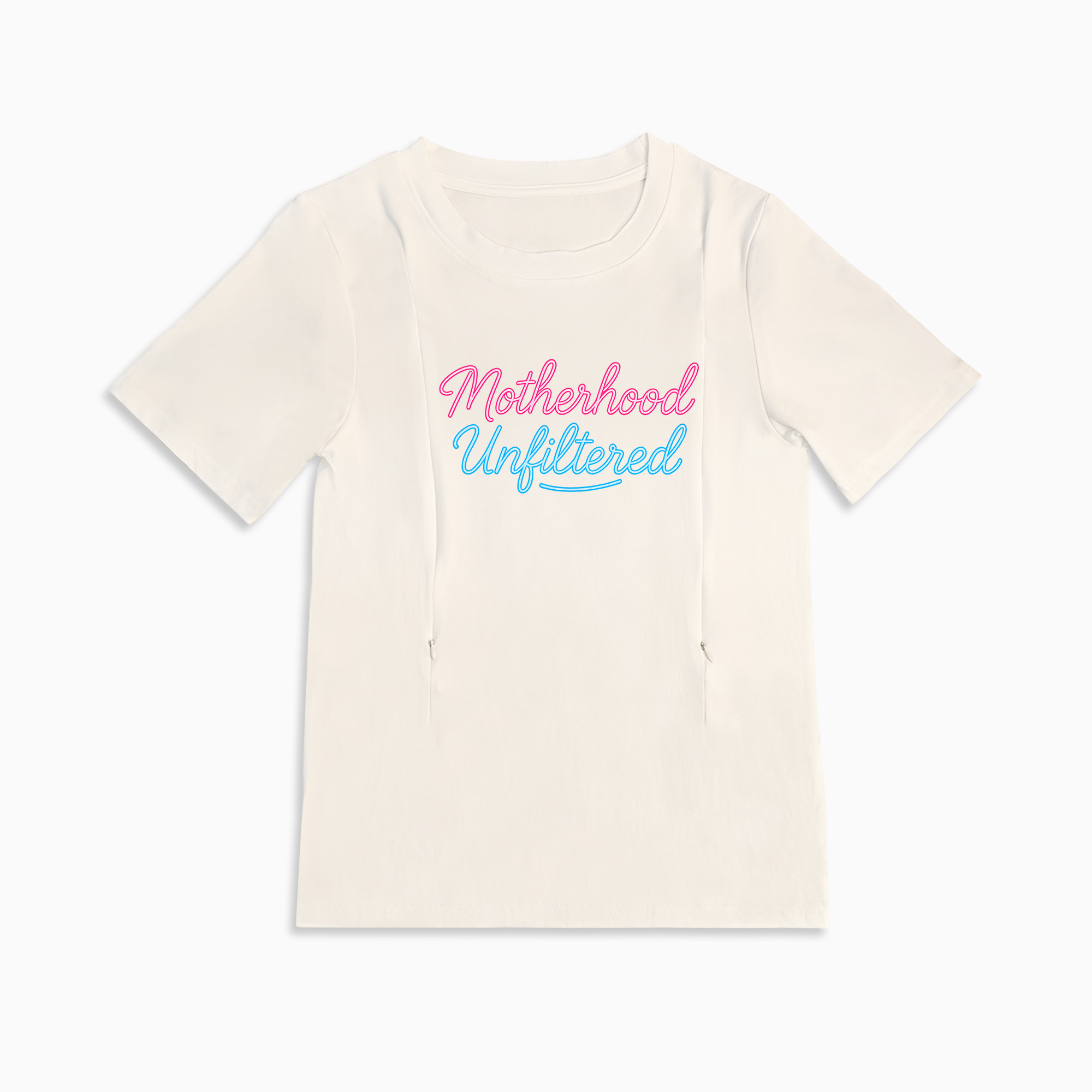 Motherhood Unfiltered Cotton Nursing Shirt | Discreet Side Zippers