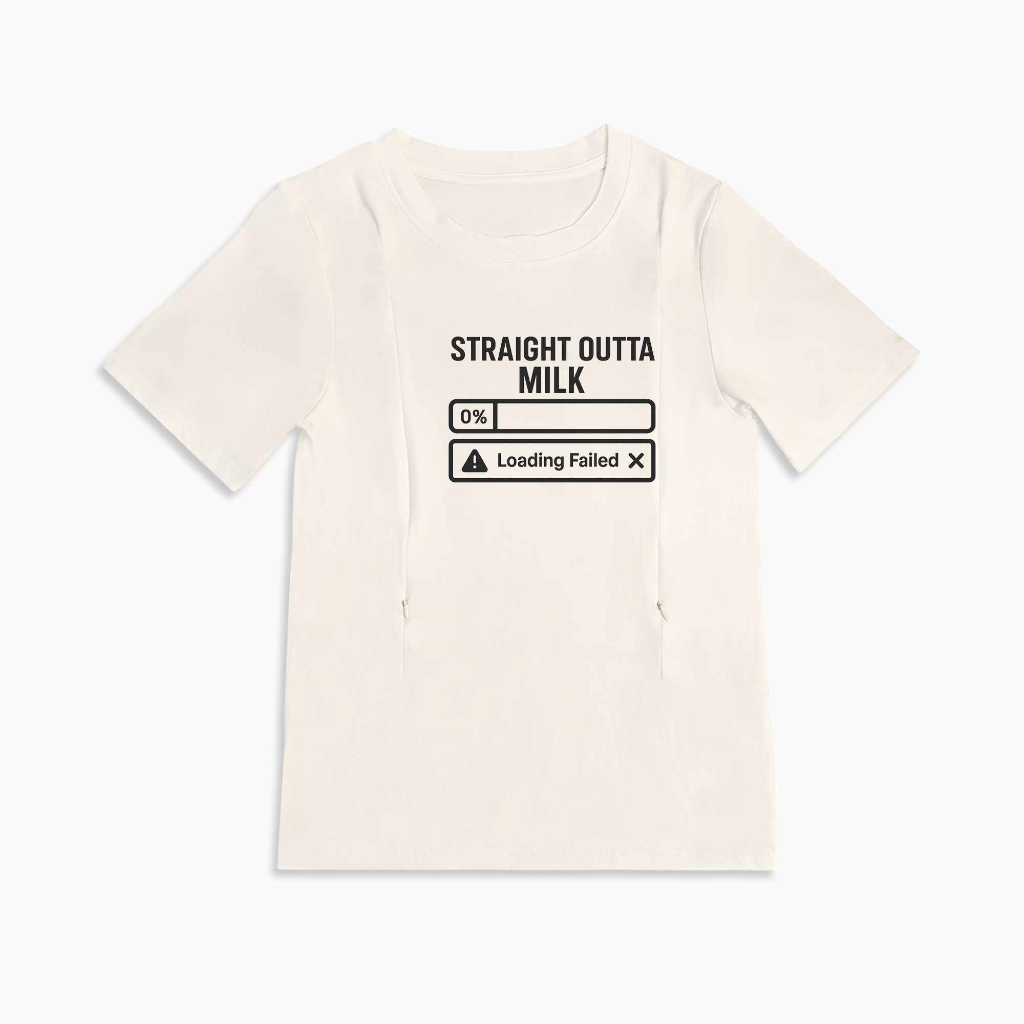 Cotton Breastfeeding Tee | Funny Straight Outta Milk Graphic Shirt