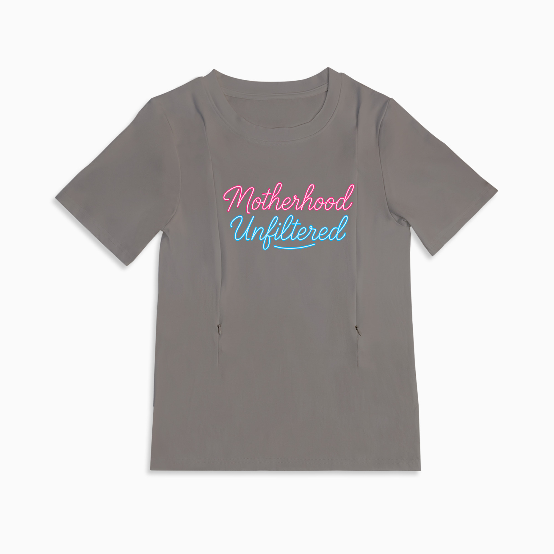 Motherhood Unfiltered Cotton Nursing Shirt | Discreet Side Zippers