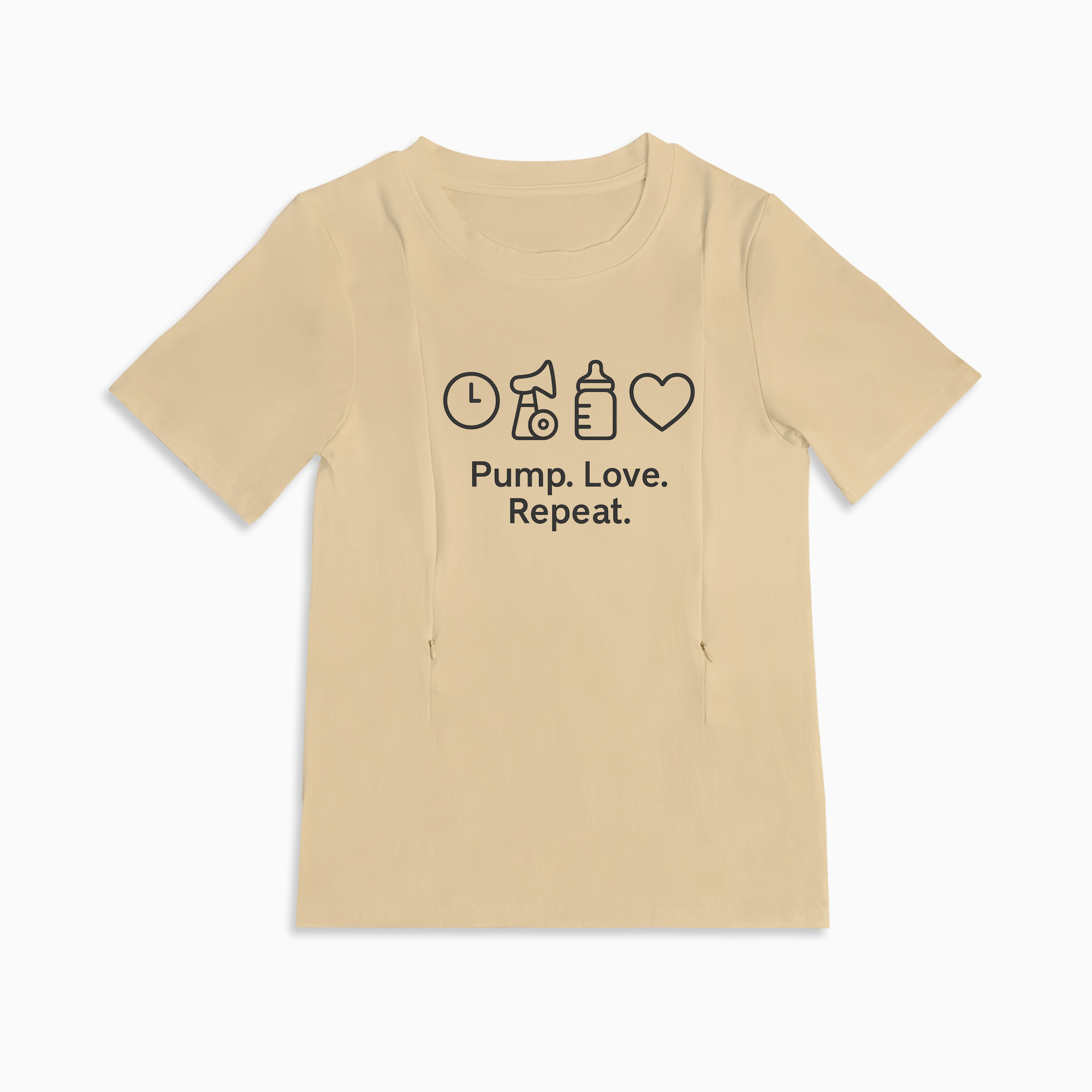 Cotton Nursing Tee | "Pump Like a Mother" Slogan | by Totkeeps