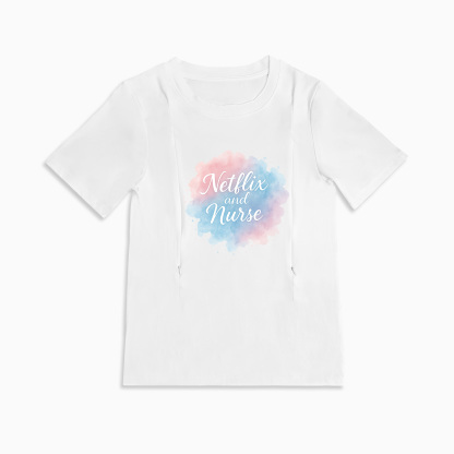 Postpartum Nursing T-Shirt | Netflix and Nurse Design | Breathable Cotton