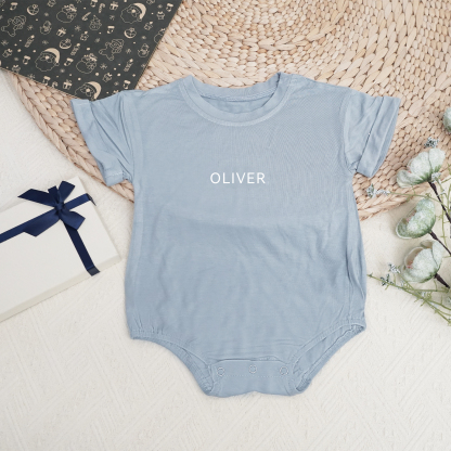 Personalized Short Sleeve Bubble Romper | Sweet & Sassy