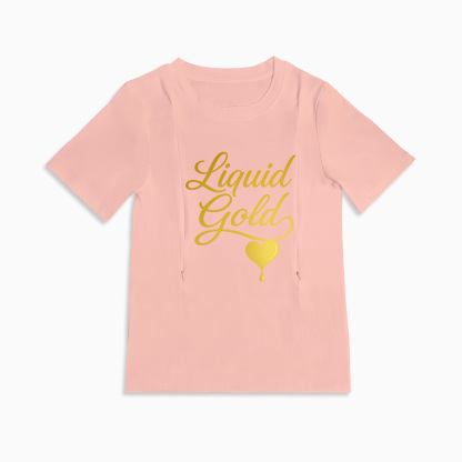 Totkeeps Liquid Gold Breastfeeding Tee | Easy Side Zippers