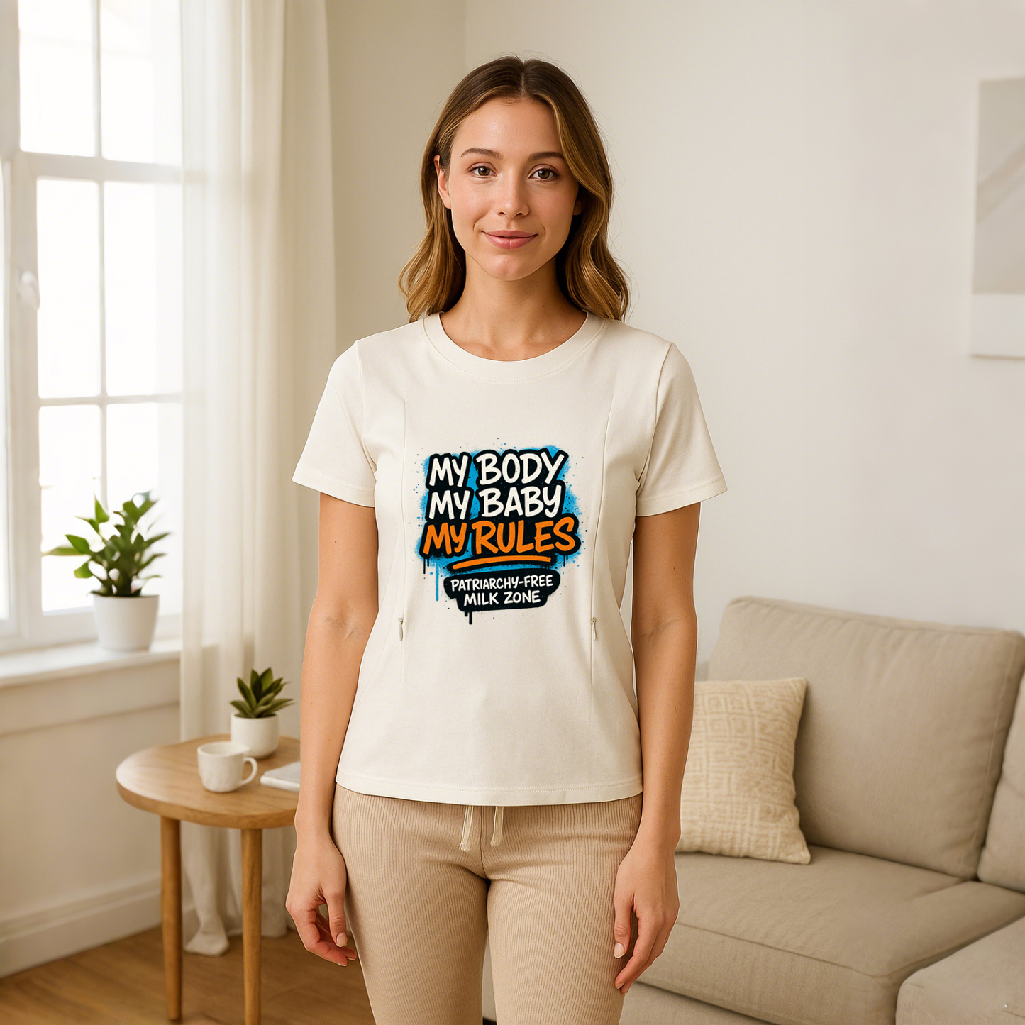 Easy Access Nursing Shirt | Patriarchy-Free Milk Zone | | brand