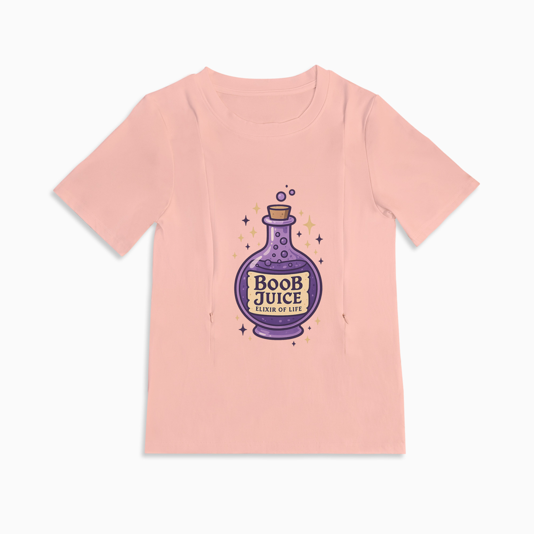 Nursing T-Shirt for Moms | Fun Boob Juice Graphic | Ultra-Soft Cotton