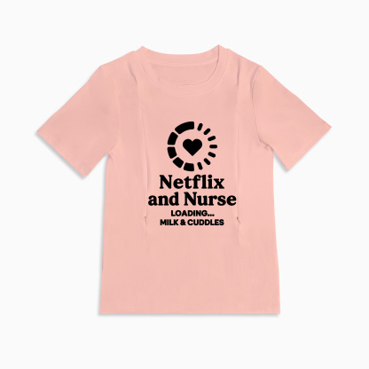 Funny Nursing Shirt | Netflix & Nurse Slogan Tee with Side Zippers