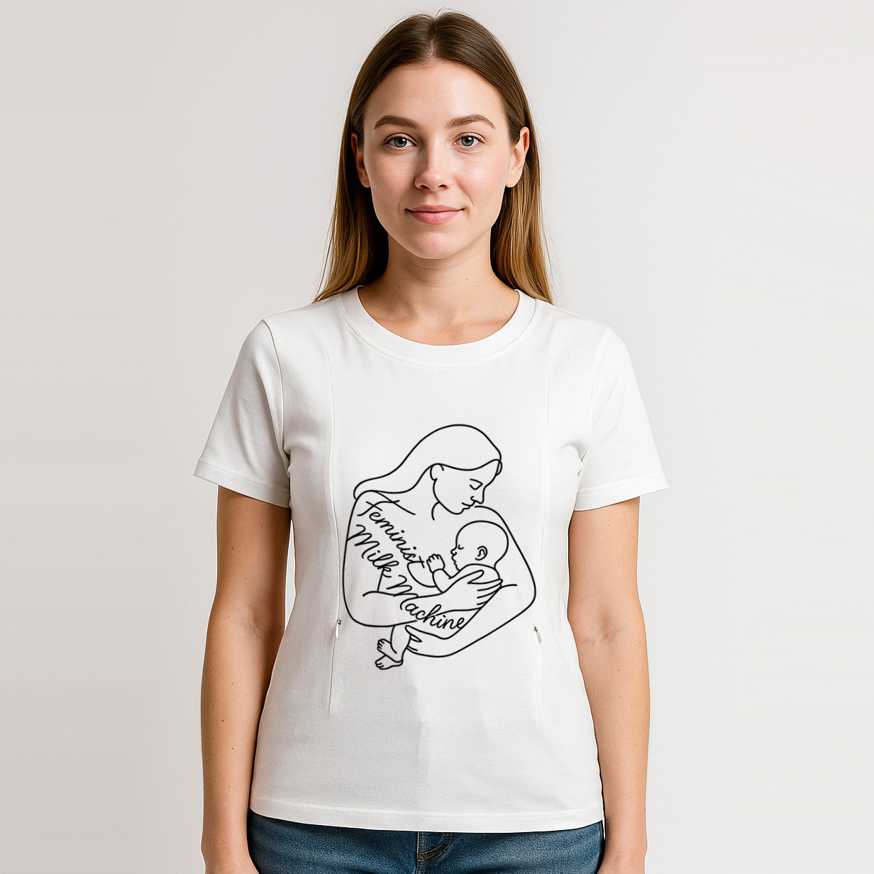 Cotton Breastfeeding T-Shirt | Feminist Milk Machine |  | brand