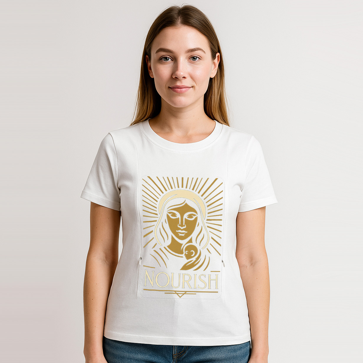 Easy Access Nursing Shirt | Nourish Graphic Tee | For N | brand