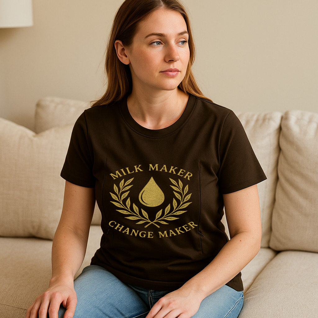Cotton Breastfeeding T-Shirt | Milk Maker & Change Make | brand