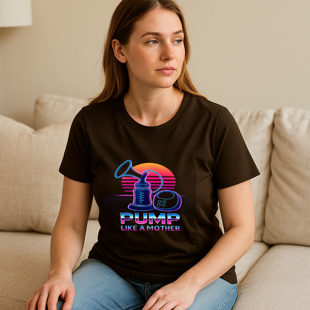 Pump Like a Mother Top | Cotton Breastfeeding Shirt for | brand