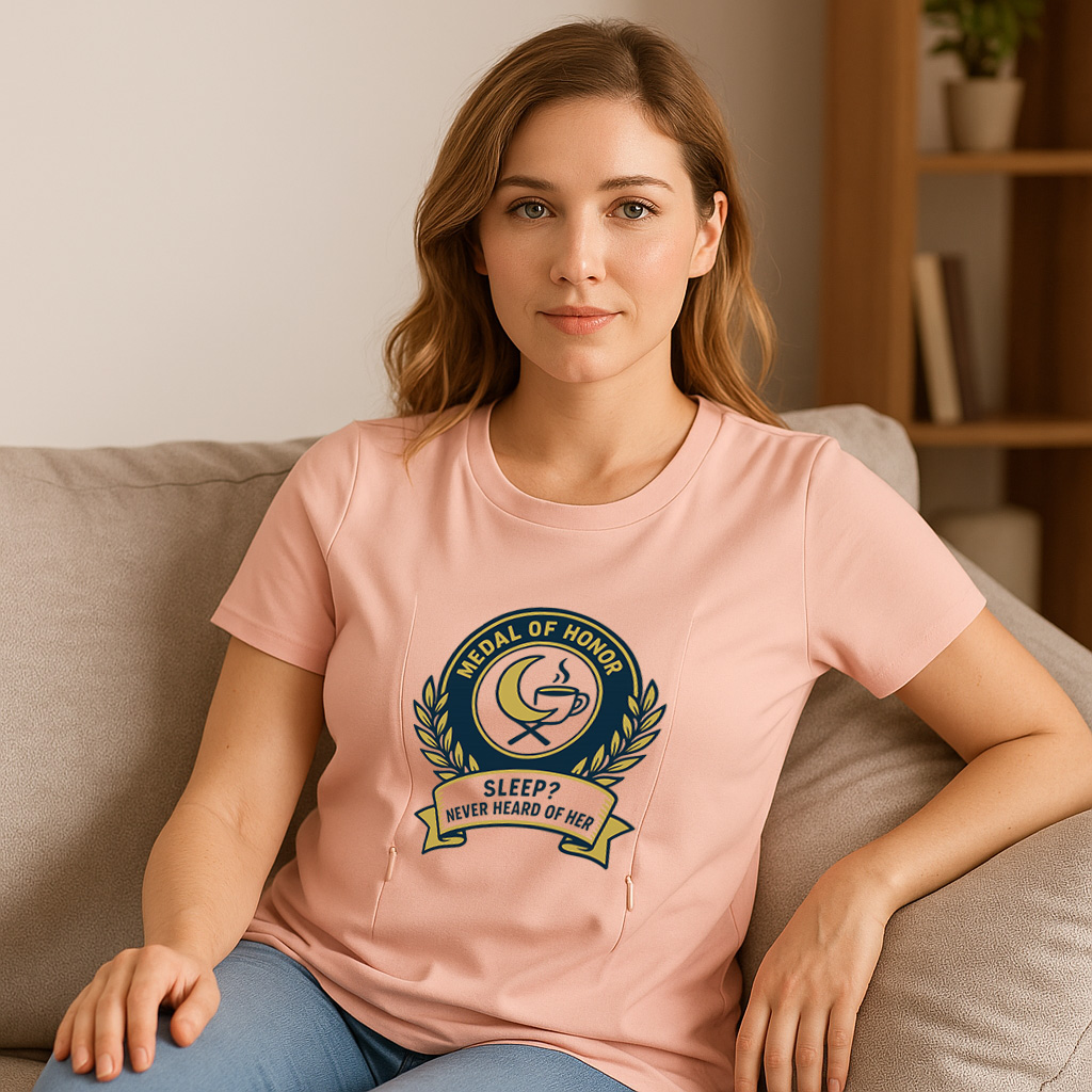 "Sleep? Never Heard of Her" Tee | Discreet Zippers for  | brand