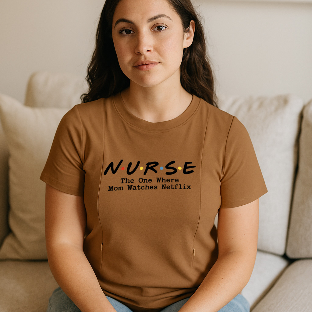 Side Zipper Nursing Top | Netflix and Nurse Slogan | 95 | brand