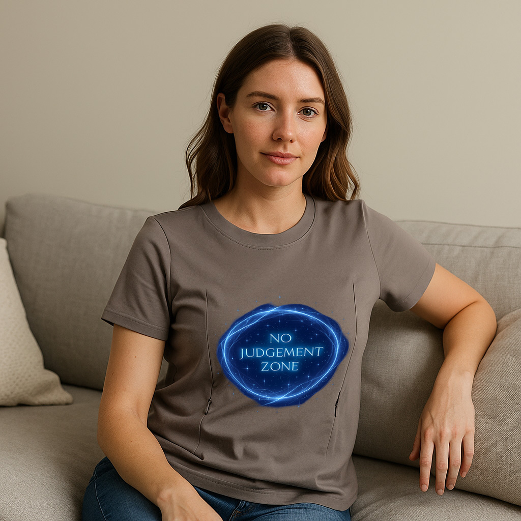 Gift for New Mom | "No Judgement Zone" Zippered Nursing | brand