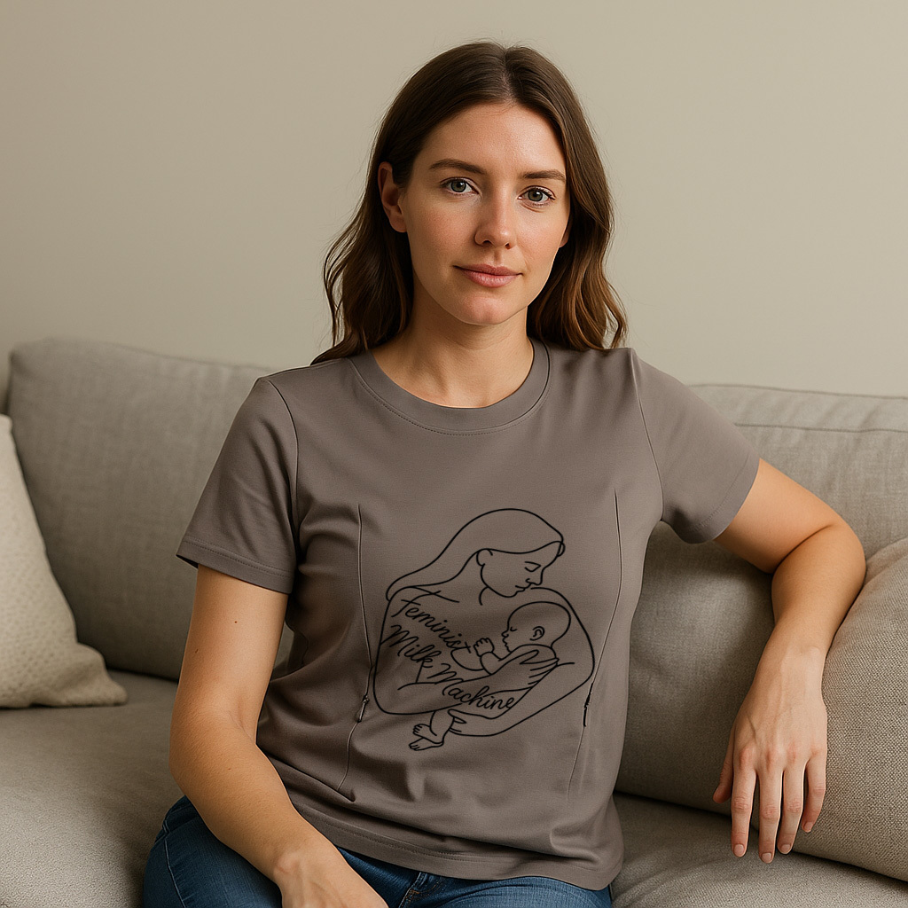 Cotton Breastfeeding T-Shirt | Feminist Milk Machine |  | brand